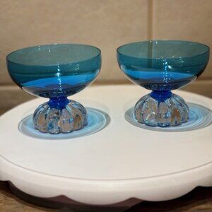 Champagne Glass Vintage Aseda MCM Green Coupe Dessert Bowl Rare Retro Cocktail 2